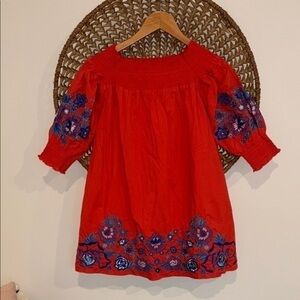 Parker New York Embroidered Floral Tunic Dress – XS – Like New – Retails $245